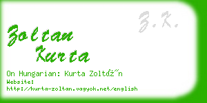 zoltan kurta business card